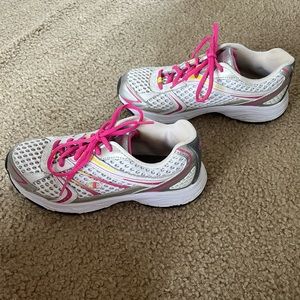 Champion White Pink and Yellow Sneakers